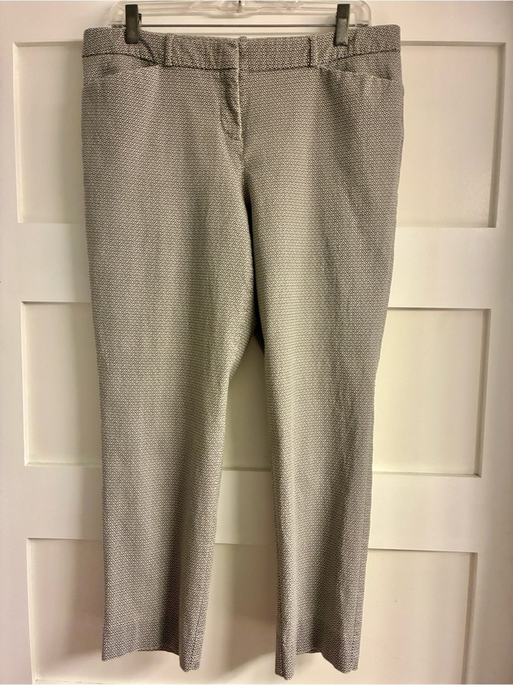Worthington Black and White Geometric Slim Fit Pants